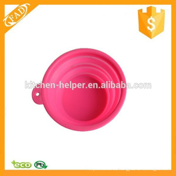 Viaje de uso inteligente de silicona plegable retráctil portátiles de viaje Pet Dog Bowl